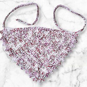 Hair Bandana Multicolor Crochet Spaced Out Picot for Teens or Adults Brand New